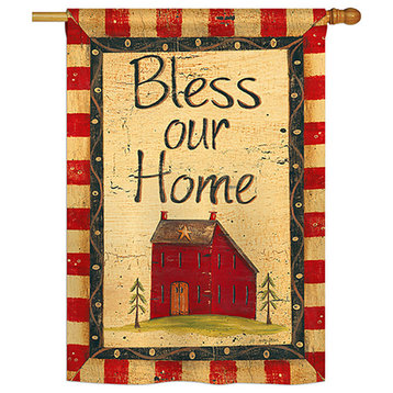 Bless Our Home Inspirational, Everyday House Flag 28"x40"