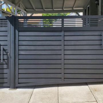 Santa Monica Powder-Coated Corrosion Resistant Driveway and Pedestrian GAte