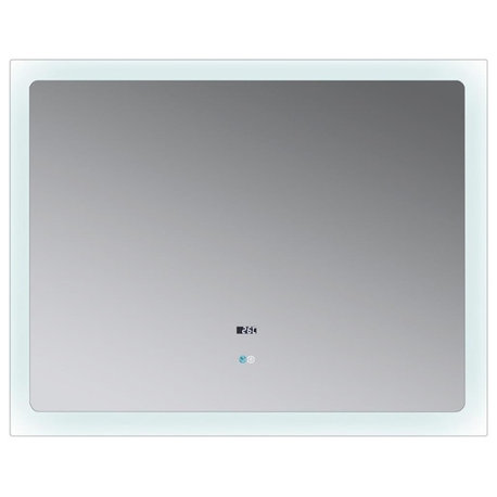 Lexora Home Lugano 42" x 32" LED Mirror with Defogger