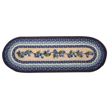Blueberry Vine Oval Patch Runner