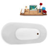 55" Streamline N1760-IN-ORB Freestanding Tub and Tray With Internal Drain