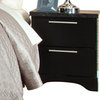 Standard Furniture Atlanta 2-Drawer Nightstand in Ebony Black