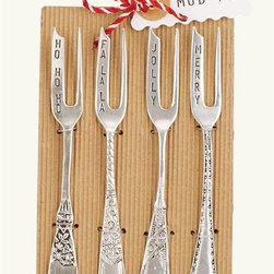 Holiday Cocktail Forks (Set of 4) - Serving Utensils