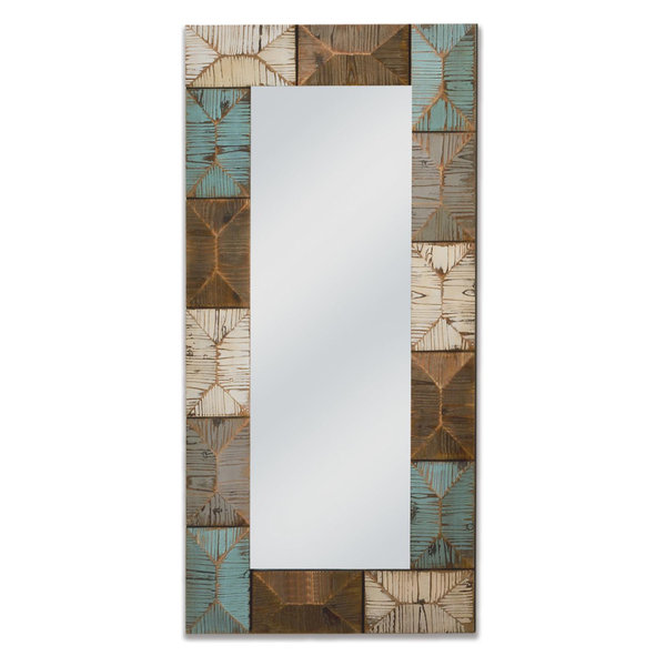 Large Coastal Wooden Mirror