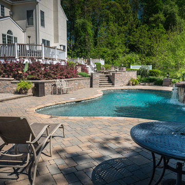 Chester NJ 2 Landscape Design & Construction + In Ground Pool / Spa / Waterfall