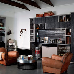 Rustic textured door fronts - Storage And Organization