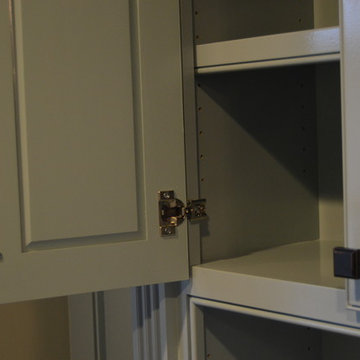 Built-In Cabinetry : Entertainment Center & Desk Workstation with Wainscoting
