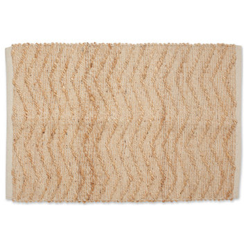 DII Off White With Natural Jute Chevron Hand-Loomed Rug