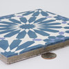 8"x8" Alhambra Handmade Cement Tile, Navy Blue/Purple, Set of 12