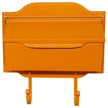 Mid Modern Asbury Horizontal Mailbox, Orange