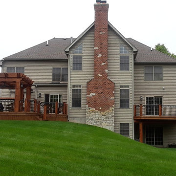 Wood Deck with Cedar Pergola in St. Charles, IL
