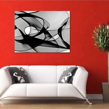 Splendex fabric art with sleek brushed aluminum frame