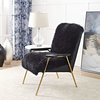 Modern Contemporary Urban Design Living Lounge Room Armchair, Black, Fabric Wool