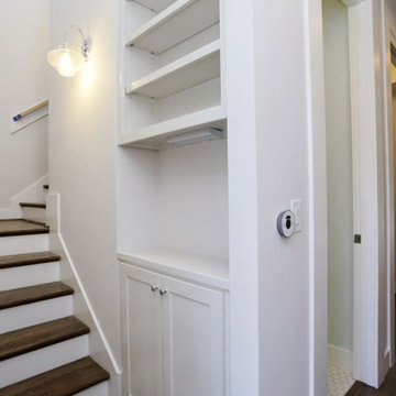 A Contemporary Style Staircase in Houston, Texas - Custom Storage Space