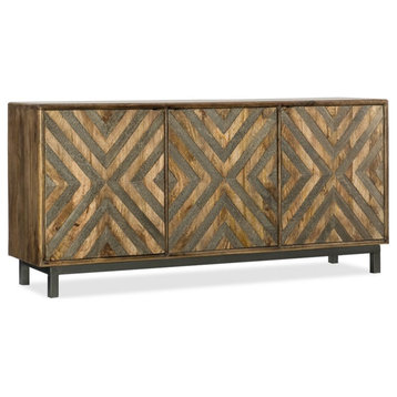Beaumont Lane Modern Wood Entertainment Console for TVs up to 69" in Brown