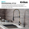 Britt Commercial Style 3-Function Pull-Down 1-Handle 1-Hole Kitchen Faucet, Brushed Gold/Matte Black
