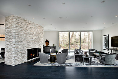 Inspiration for a modern living room in Chicago.