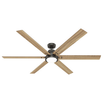 72" WiFi Gravity Noble Bronze Ceiling Fan, LED Light Kit and Handheld Remote