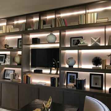 Solid Maple Grey Stained Home Office