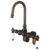 Vintage Classic Wall Mount Tub Faucet, Oil Rubbed Bronze Finish With Protective