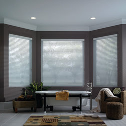 Sheer Shade | Contemporary Bathroom| Purple & White | Modern Bathtub - Vertical Blinds