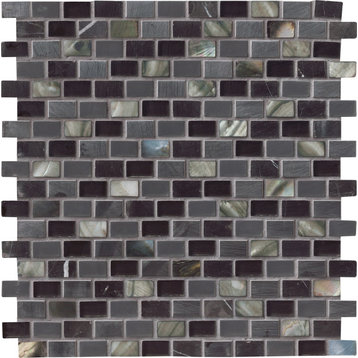 MSI SGLSMT-MNPRL8MM 12" x 12" Brick Joint Mosaic Wall Tile - - Multicolored