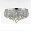 Flush Mount French Empire Crystal Chandelier Crystal, Chrome
