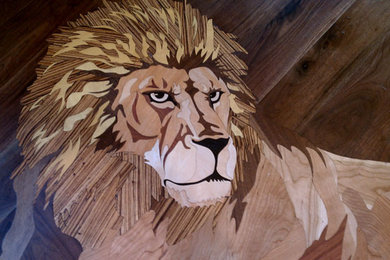 Lion Wood Floor Inlay