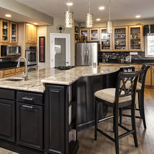 Black kitchen island