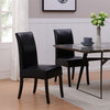 New Pacific Direct Valencia 19" Bicast Leather Chair in Black (Set of 2)