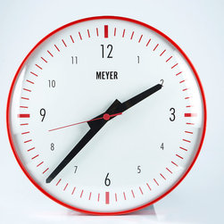 Modern Red Clock - Wall Clocks