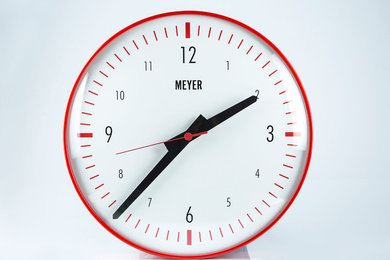 Modern Red Clock