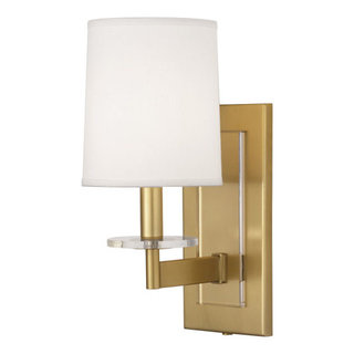 Sutton 2-Light Wall Sconce, Satin Brass