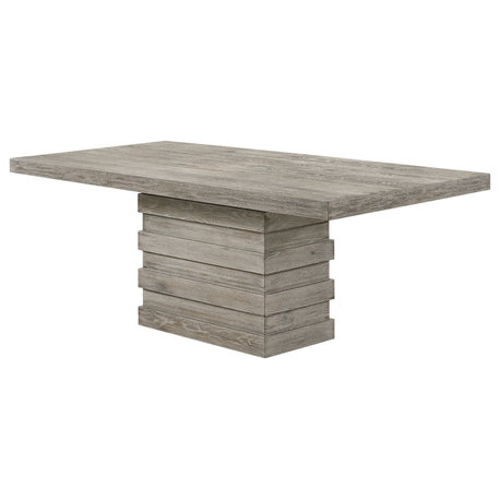 Faustine Dining Table, Salvaged Light Oak Finish