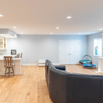 Basement Renovation with Play Area and Kitchenette
