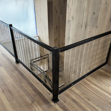 Custom Railing with wire mesh infill