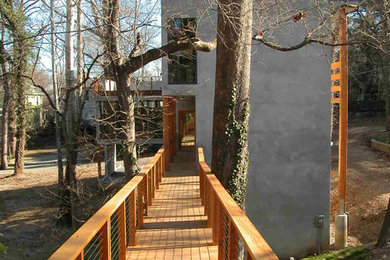 This is an example of a large contemporary deck in Richmond.