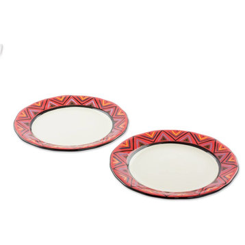 Novica Tazumal Ceramic Luncheon Plates, Set of 2