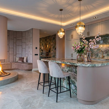 "The Velvet Stone Suite" Contemporary Opulence, Soft Minimalism Kitchen in Moder