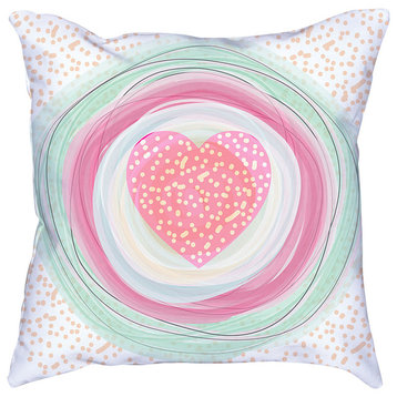 Heart Love Cotton Candy Abstract Pillow Cover