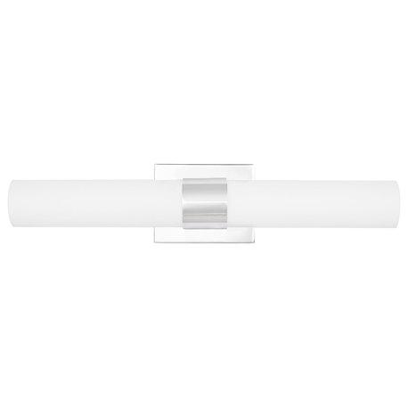 Perpetua LED 22" Bathroom Vanity Light With End Caps, Polished Chrome