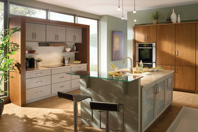 This is an example of a contemporary kitchen in Denver.