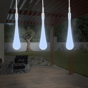 Pure Garden 8 Mode Solar LED String Lights, Cool White