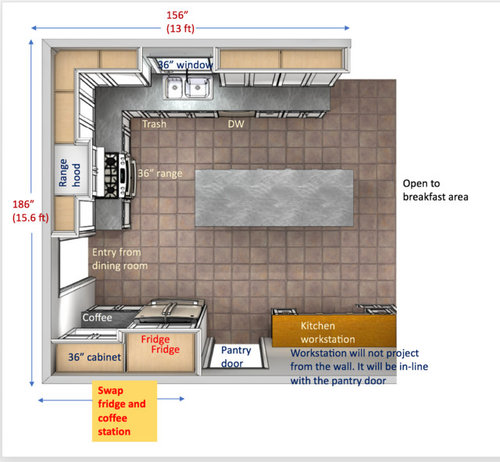 Kitchen Design Fridge Next To Wall Dilemma