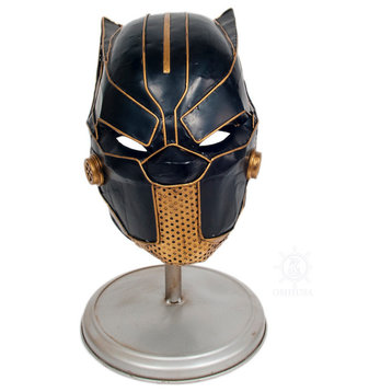 Black Panther Helmet Metal Handmade Handcrafted metal Decor
