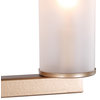 LNC 8-Light  Modern Gold White Glass shape Linear Chandelier 7.1"H