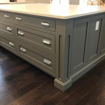 Custom Amish and Waypoint Cabinetry- Extra White and Custom Gray Color
