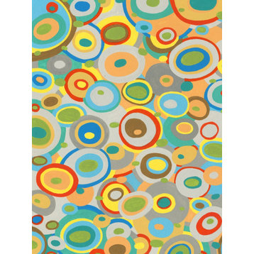 "Overlapping Ovals I" Fine Art Giant Canvas Print, 54"x72"