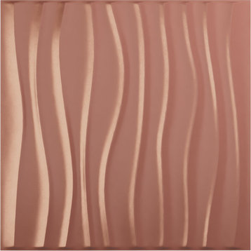 Shoreline EnduraWall Decorative 3D Wall Panel, 19.625"Wx19.625"H, Champagne Pink