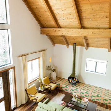 Kitchy Kitchen Cabin: A-Frame with Custom Hand Painted Tiles